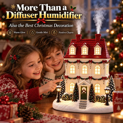 🎁Christmas House Aroma Diffuser with Glowing Windows