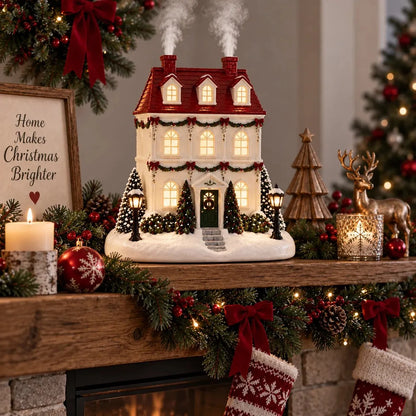 🎁Christmas House Aroma Diffuser with Glowing Windows