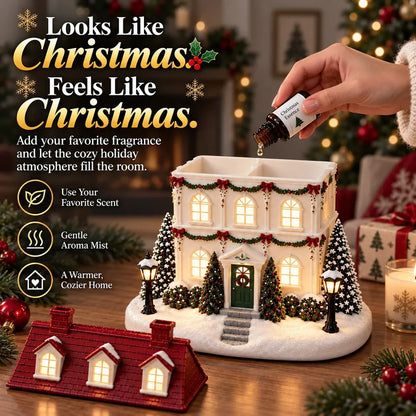 🎁Christmas House Aroma Diffuser with Glowing Windows