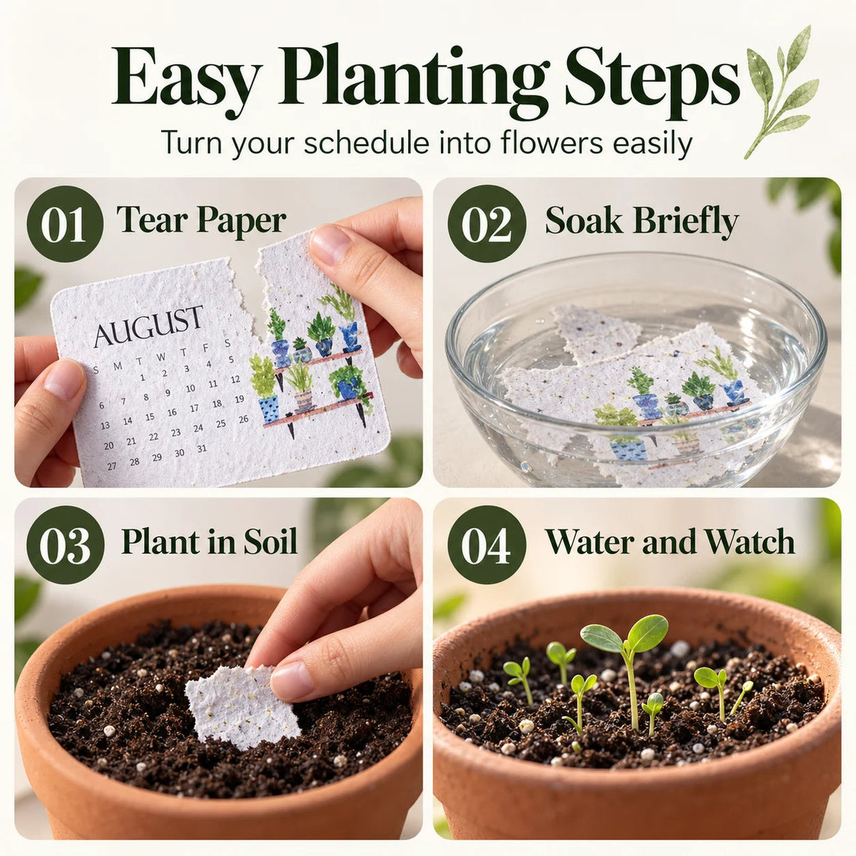 🎉Eco-Friendly Plantable “Timeless” Seed Calendar 2027