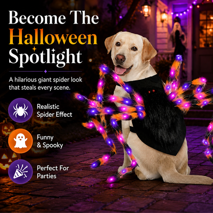 🔥Halloween Spider Dog Costume with 64 Led