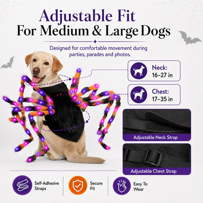 🔥Halloween Spider Dog Costume with 64 Led