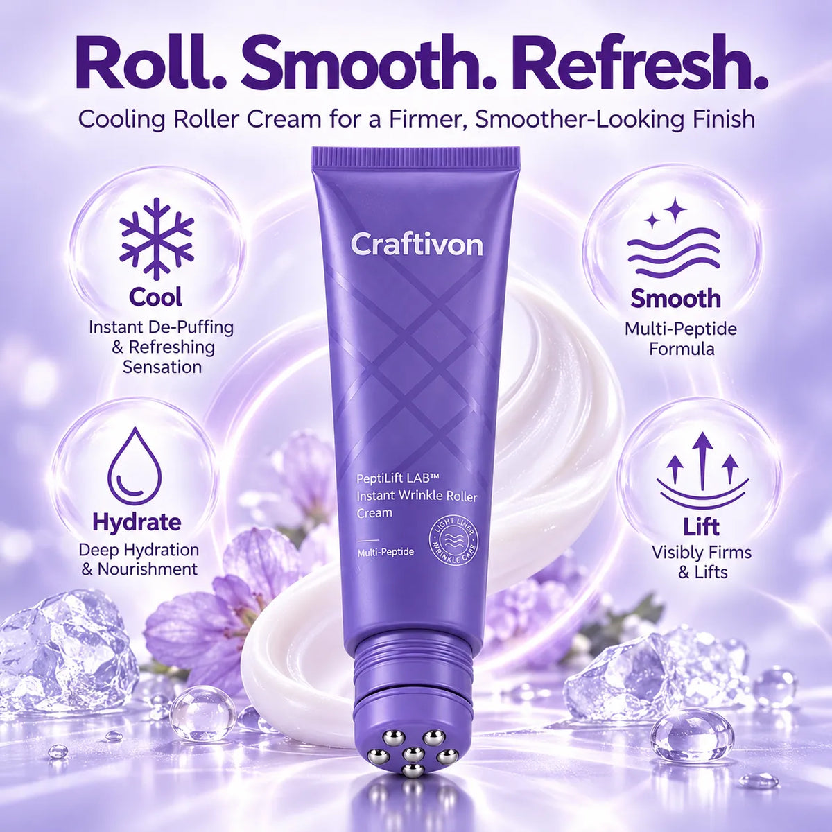 🎁Multi-Peptide Wrinkle Roller Cream – Cooling Eye & Neck Care