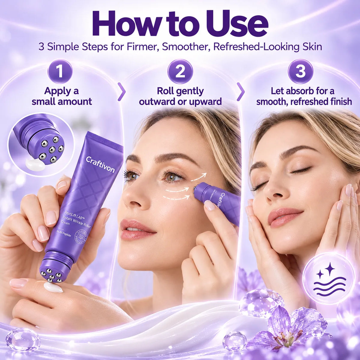 🎁Multi-Peptide Wrinkle Roller Cream – Cooling Eye & Neck Care