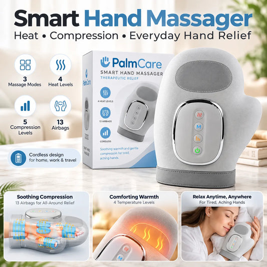 🎁Heated Hand Massager with Air Compression – Relaxing Finger & Wrist Massage Device