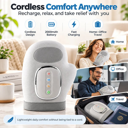 🎁Heated Hand Massager with Air Compression – Relaxing Finger & Wrist Massage Device