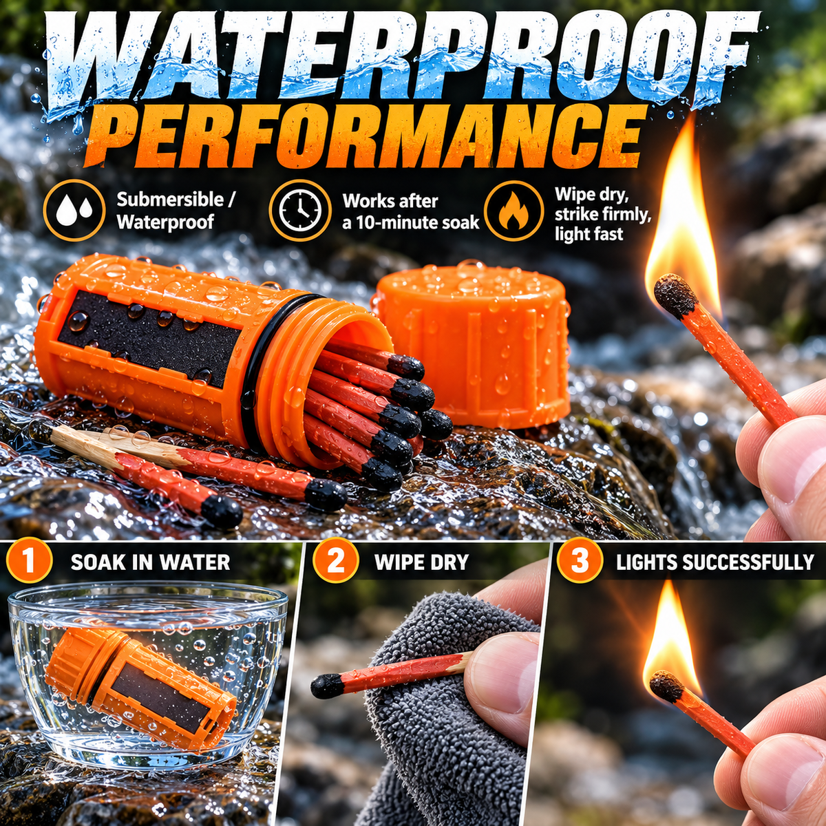 🔥Stormproof Waterproof Matches