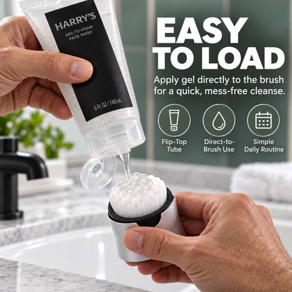 ❤️Gel-to-Foam Face Wash & Soft Cleansing Brush Kit