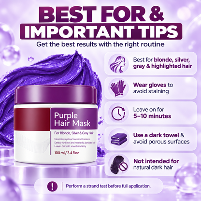🔥Purple Toning Hair Mask – Anti-Brass & Deep Hydration