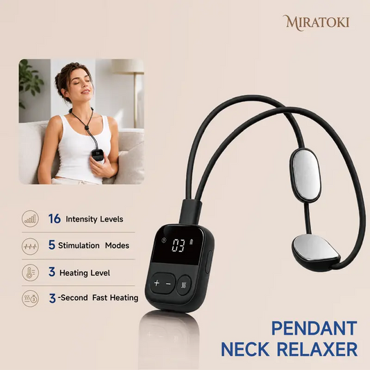 ❤️ Cordless Heated Neck Massager with 5 Modes & 16 Intensity Levels