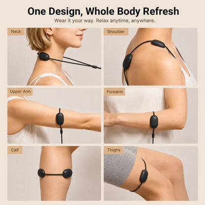 ❤️ Cordless Heated Neck Massager with 5 Modes & 16 Intensity Levels