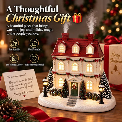 ❤️Christmas House Aroma Diffuser with Lights & Chimney Mist