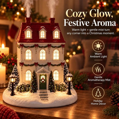 ❤️Christmas House Aroma Diffuser with Lights & Chimney Mist
