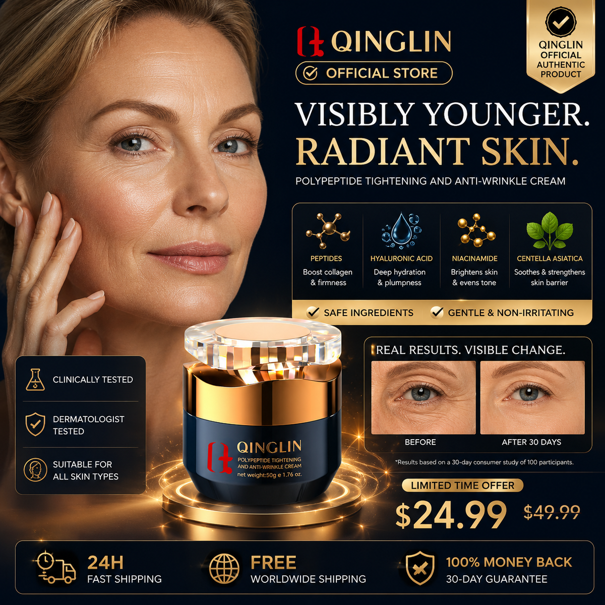 ❤️ Polypeptide Anti-Wrinkle Firming Face Cream 50g