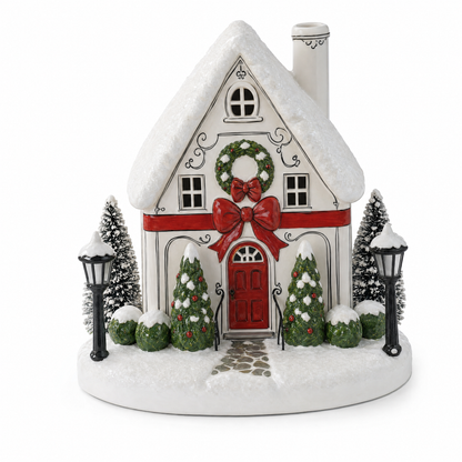❤️Christmas House Aroma Diffuser with Lights & Chimney Mist