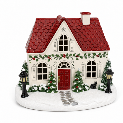 ❤️Christmas House Aroma Diffuser with Lights & Chimney Mist