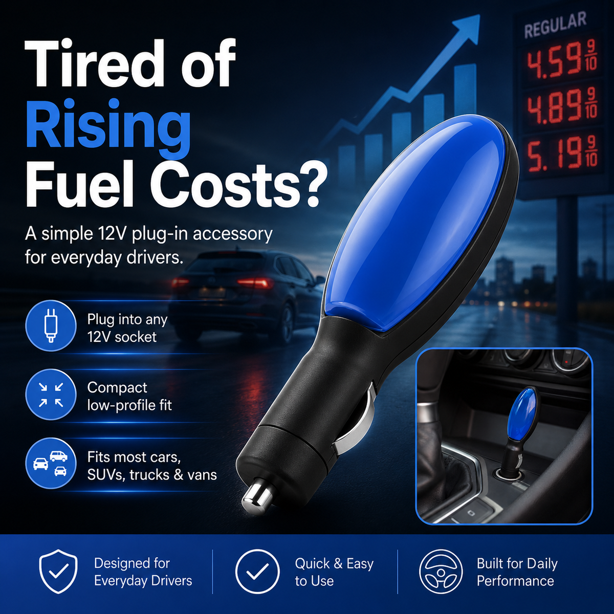 ❤️ Plug and Play Fuel Support Device for Cars