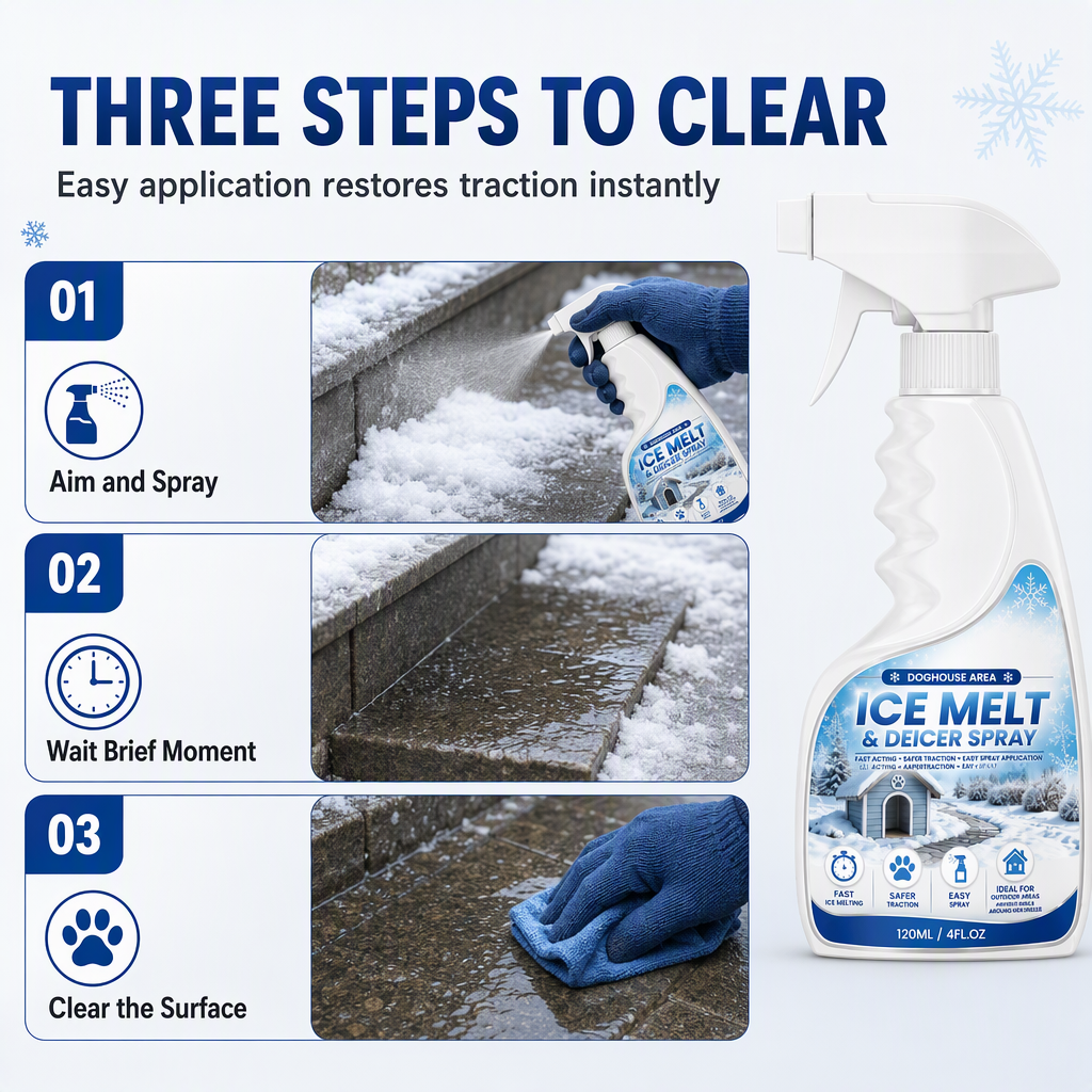 🎉🐾 Fast Pet-Safe Outdoor De-Icing & Snow Melting Spray