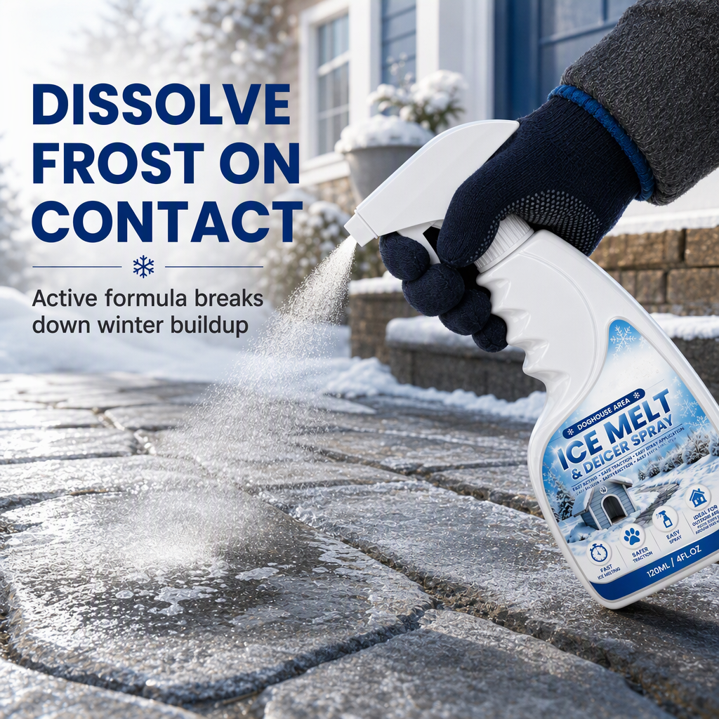 ❄️Outdoor De-Icing & Snow Melting Spray – pet-safe, dissolves frost on contact. Clear steps, walkways & patios fast